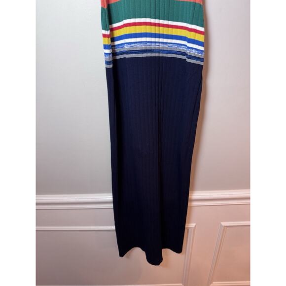 STAUD Womens Hibiscus Navy Colorblock Maxi Dress Size XS NWT $325 - Picture 10 of 14